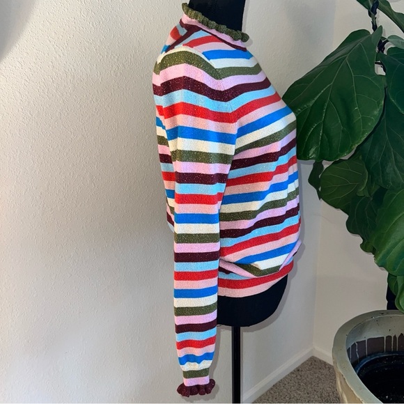 Boden Women’s Lara Sparkle Striped Cotton Blend Sweater Jumper Size 8 - Picture 11 of 16